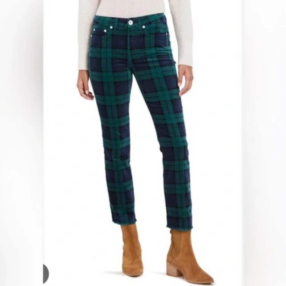 Vineyard Vines New Jamie High Rise Kick Flare Raw Hem Velvet Pants Size 32